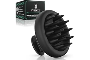VIKICON Brosse Massage Cuir Chevelu Pour Barbe Et Cheveux, 100% Brosse Shampoing Silicone Souple, Brosse Pour Exfolier Le Cuir Chevelu Et Favoriser La Croissance Des Cheveux