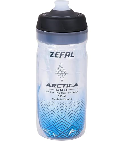 ZEFAL Pack Arctica 75 - Lot De 2 Bidons Vélo Isothermes 750ml - Gourdes Inodores, Etanches Et Sans BPA - Argent/Bleu