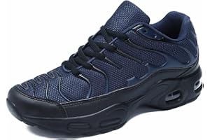 Amsion Homme Air Chaussures de Course à Pied Tendance pour avec Coussin Mode Baskets décontractées pour la Marche Le Tennis Le Basket-Ball la Gym Les Sports