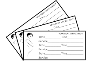 RPP Appointment Reminder Cards for Business, Beauty Treatment, Hairdresser, Massage Therapist, Grooming – for Next Three appointments – Bulk Pack of 100pcs
