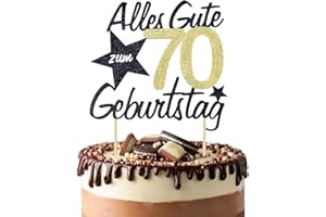 EIYVPRA Torten Deko 70. Geburtstag Mann Frau - Happy 70th Birthday Cake Topper Kuchen Topper Kuchendeko Gold für 70. Geburtstag Frauen Männer