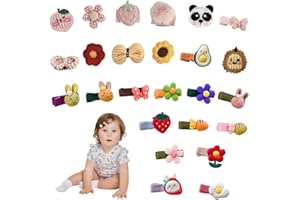 GIDWRIY Pack of 25 Hair Clips Baby Fine Hair, Hair Clips Girls Toddler, Hair Clips Hair Accessories Baby Hair Clips Soft Newborn, Hair Clip Baby Hair Bows Newborn, Tiny Bow Hair Clips
