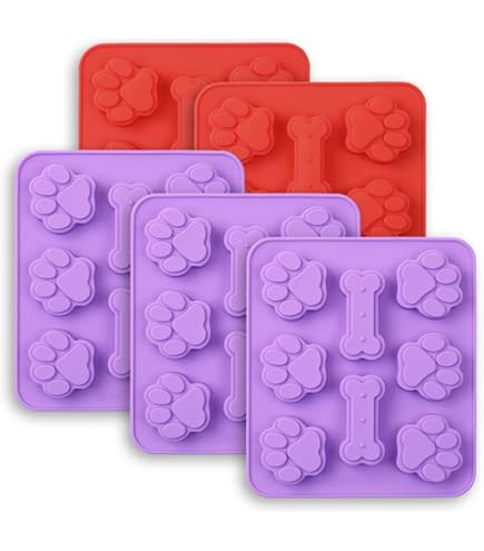 Puppy Hond Poot en Been Siliconen Mallen voor Chocolade, Snoep, Jelly, Ijsblokje, Hondentraktaties (4 stuks