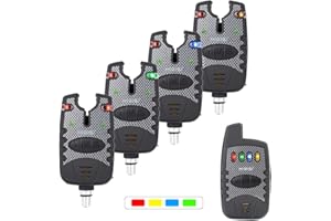 HIRISI TACKLE Wireless Fishing Bite alarm Set 4+1 Carp Fishing Tackle Set
