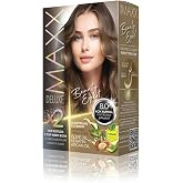 1 BOX (2 X 50 ML) WITH MAXX DELUXE BEAUTY EXPERT HAIR COLOR (KERATIN) (Open Brunette 8.0)