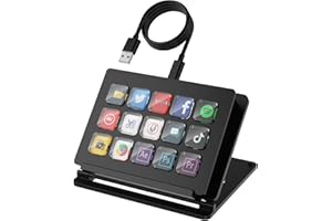 ‎YINKER Yinker Streaming Deck-Controller 15 Makrotasten All-In-One-Tastatur Studio-Controller Live-Produktion für Mac und PC, Content Creators, Streaming, Gaming mit 15 LCD-Tasten Drehreglern