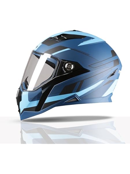 TVS Racing Anti Matter Full Face Helmet for Bike & Motorcycle Riders-DOT & ISI Certified-Lightweight ABS Shell, UV Resistant-Ventilated Comfort Liner,