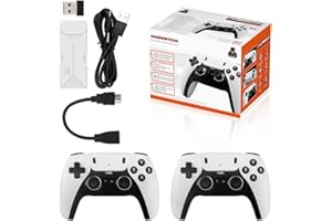 KOBONA Retro Game Stick,Wireless Video Game Console with 40000+ Games Built-in,2.4g Wireless Controller for TV Plug and Play,4K HDMI Output, Handheld Game Console Gift for Adults and Boys