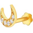 Malabar Gold & Diamonds Yellow Gold Nose Pin for Women 22 k | 22k BIS Hallmark (916) Nose Stud for Women and Girls with Piercing
