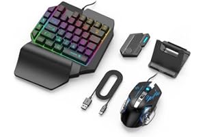 Graootoly Gamepad Mobile for Controller Gaming Keyboard Mouse Converter Bluetooth for IOS Android Game Adapter, Mix SE Set