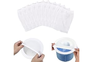 FGEN Filtr do skimmera, 10 szt. filtrów basenowych, kosz filtrujący do basenu, kosz filtrujący do skimmera, może uwięzić pyłki, liście, włosy (10 sztuk)