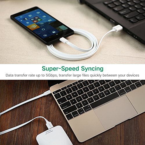 USB C Kabel UGREEN 1.5M USB 3.1 Type C auf USB 3.0 Type A kabel für Apple neue MacBook, ChromeBook Pixel, Nexus 5X/6P, Nokia N1 Tablet, OnePlus 2 und andere Type C Unterstützte Geräte Weiß - 6