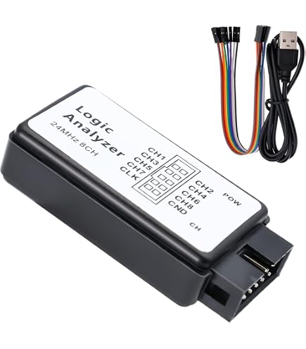 Logic Analyzer 8CH Binghe Analizzatore Logico USB 24MHz 8CH, USB Analizzatore Logico, Logic Analyzer con Cavo USB Per le FPGA ARM compatible con Arduino