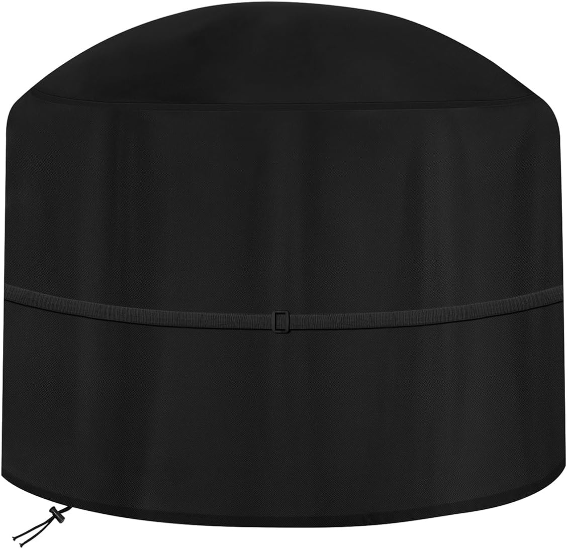 Dokon Large Fire Pit Covers Waterproof Firepit Cover Windproof Anti-UV Heavy Duty Oxford Fabric Outdoor Fire Bowl Cover, Garden Patio Heater Covers, Round (Ø80x50cm) - Black