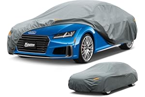 ‎KAYME kayme Robustes Autoabdeckung Wasserdicht Atmungsaktiv, Vollgarage Autoplane für Regen Sonne Staub Schutz, Abdeckplane für Porsche 718, Audi TT, Nissan 350z/370z, BMW Z3/Z4 usw.(bis zu 450 cm) 3M