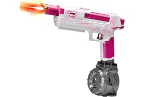 FYGURSO Electric Water Gun for Adults Kids, Automatic Squirt Gun with a Long Range of up to 26 Ft, LED Light Large Capacity IP7 Waterproof Fully Auto Water Guns (Pink)