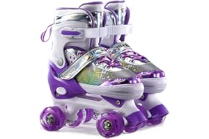 ‎SUMEBER Sumeber Inline Skate für Kinder Einstellbare Größe mit Beleuchtung bis Räder Rosa Skate Schuhe für Mädchen Kleinkinder Geburtstag Weihnachten Geschenke…
