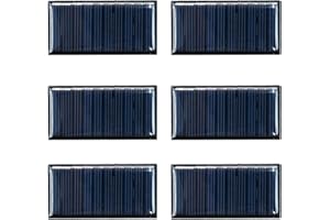 ZONADAH - Lote de 6 mini paneles solares de 50 ma 5 V, cargador de masa, para casa, proyectos escolares de ciencia, camping, pesca, senderismo y jardín al aire libre