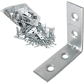 (50 ADET) Metal K&ouml;şebent 40x40x15 mm İnce L Demiri G&ouml;nye Mobilya Duvar Sabitleme Bağlantı Aparatı