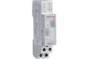 VEMER VE073300 LSM-01 – Temporizzatore Luci Scale Elettromeccanico da 1 Modulo DIN, 230V AC, 1 Relè 16A, Grigio Chiaro