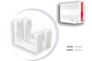 Naturalspring | Maßgeschneiderte Wandhalterung für Fritzbox 6690 6590 6591 Cable | Stabile Router-Montage | Inklusive Befestigungsset | Kabelmanagement | Home Design