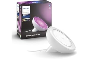 Philips Hue White & Color Ambiance, lampe Bloom, 4ème génération - Blanc, compatible Bluetooth, fonctionne avec Alexa, Google Assistant et Apple Homekit