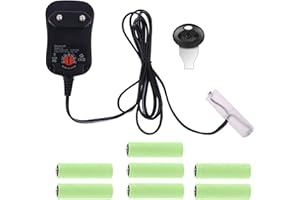 Angelliu Accessoires De Transformateur d'alimentation D'adaptateur De Batterie,Fausse Batterie AA Kit Tension Réglable 3v / 4.5v / 5v / 6v / 7.5v / 9v / 12v