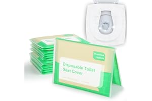 SZEBISOA 60 Stück Einweg Toilettenauflage – Wasserfester Toilet Seat Cover & hygienischer Toilettensitzbezug, als Kinder Toilettensitz für unterwegs – Toilettensitz Kinder Unterwegs, 43x35.5 cm