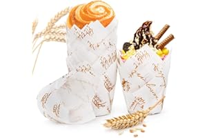 Spesh 100 pirottini di carta per muffin a forma di tulipano (lettere bianco-oro)