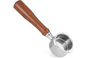 RECAPS Portafiltro sin fondo Espresso de 51 mm, 51 mm, portafiltro sin fondo compatible con cafetera DeLonghi Dedica EC680/EC685/EC785/EC820/EC850/EC860 Smeg (sin filtro superior)