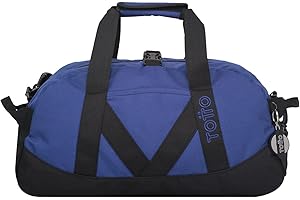 TOTTO - Bolsa de Deporte, Modelo Bungee, Dimensiones: 47 x 25 x 19, Capacidad 22 Litros, Asa de Mano y Correa Ajustable para Hombro, Argollas para Candado en Cremallera Principal, Color Azul