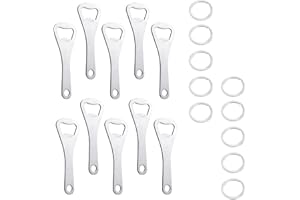 CHENYU 6 szt. otwieracz do butelek ze stali nierdzewnej do baru piwa, otwieracz do butelek z brelokiem do domu, pubu, na zewnątrz