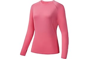 BASSDASH Donna UPF 50+ UV Sun Protection T-Shirt a Manica Lunga per la Pesca e l'escursionismo