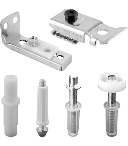 Sinbana 6-Pack Bifold Door Repair Bracket Kit – Metal N7192 Hardware With Screws & Washers For 1-3/8" Folding Closet Doors (Silver)
