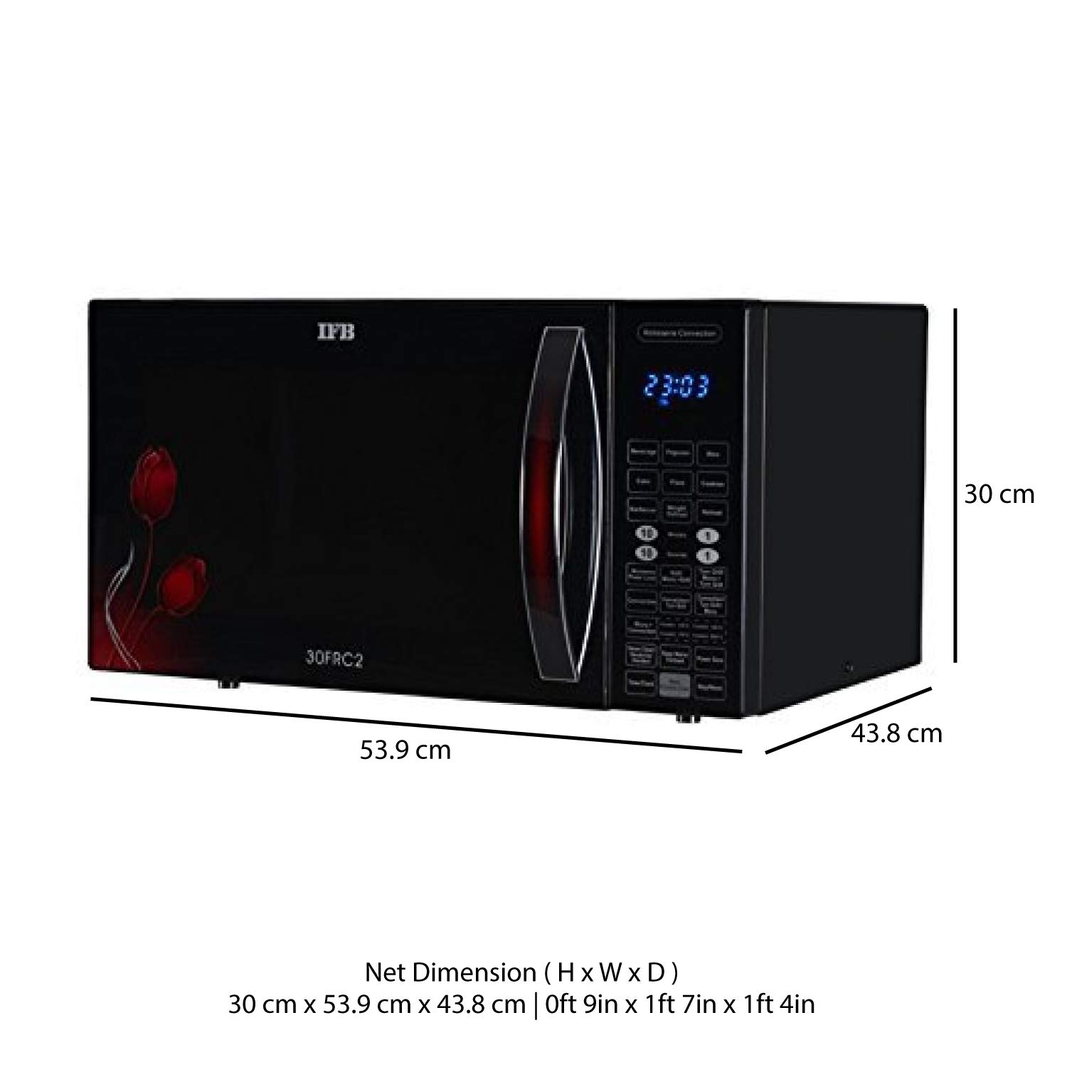 IFB 30 L Convection Microwave Oven (30FRC2, Floral Pattern) (Black), STANDARD - Image 10