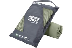 Rainleaf Microfiber Towel Perfect Travel & Sports &Beach Towel. Fast Drying - Super Absorbent - Ultra Compact. Suitable for Camping, Backpacking,Gym, Beach, Swimming,Yoga,Army Green,16 X 32 Inches