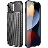 Spia Apple iPhone 14 Plus Kılıf Siyah Karbon Silikon Orijinal Esnek İnce Geliştirilmiş Dayanıklı Darbe Karşıtı Yeni Nesil Tas