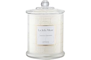 La Jolíe Muse Scented Candles Gifts for Women, Jasmine Candle Mothers Day Gifts Set Glass Jar 9.9Oz /280g, Natural Soy Wax Candles 70 Hours Long Burning