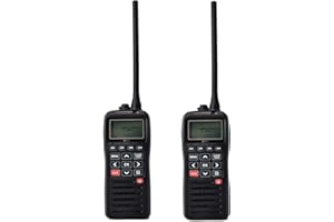 HYS IPX7 Waterproof VHF Handheld Marine Portable Radio Long Range Marine Radio With GPS And MOB Function Built-in DSC For Boats Ships（2 Pack）