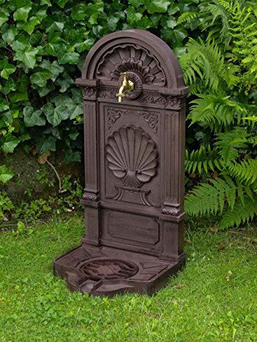 Standbrunnen 83cm Waschbecken Alu Brunnen Waschplatz Wandbrunnen antik Stil - 3