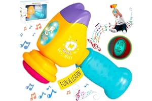 TOY VILLE Interactive Hammer Baby Toys 6 to 12 months – 1 year old boy toys - Baby Toys 1 year old -Toddler Toys, Sturdy Safe & Engaging boys toys, 1 year old boy toys, Baby Toys 1 year old, Baby Sensory toys