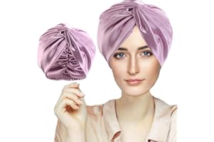 FZHGVML Seidenhaube zum Schlafen, Schlafmütze Schlafhaube Seide, Silk Bonnet, Superweiche Kunstseide Haarpflege Nachtmütze, Satin Bonnet Haarhaube mit Gummiband, Geeignet zum Waschen, Make-Up und Schlaf