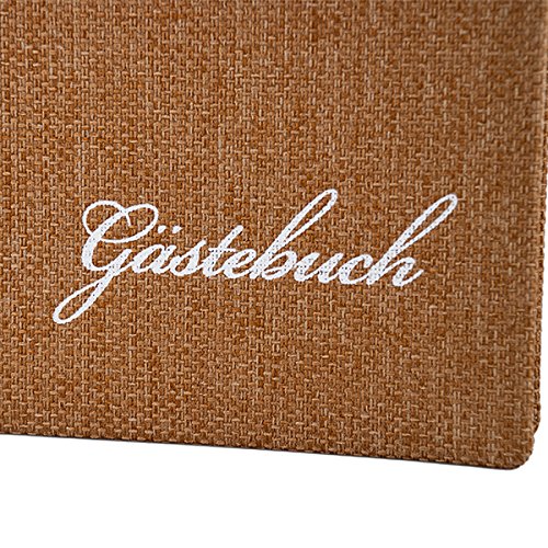 Gästebuch „Vintage Rustique“ für die Hochzeit im Vintage-Stil mit Einband aus Leinen mit Spitze, deutsche Manufakturarbeit - 5