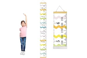 Jetisva Height Chart for Kids Baby Height Growth Chart 200X20CM Kids Height Wall Chart Nursery Height Charts Wall Hanging Measuring Ruler Removable Canvas Children Height Chart Bedroom Decoration