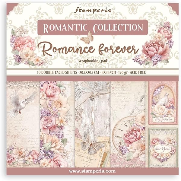 Kit De Rub-on Stamperia – 6 Pages Motifs – Transfert Facile Sur Papier – Création Scrapbooking, Cartes