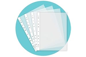 Triplast 25 x A4 Punched Pockets - Transparent & Top Opening for Easy Access - Poly File Pockets & Clear Plastic Sleeves for Organising Letters & Documents in Lever Arch Files, Ring Binders, etc
