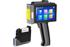 WELCZEK TIJ800P Stampante Palmare Portatile, Stampante a Getto D'inchiostro Portatile con Touch Screen da 4,3 Pollici per Logo/Immagine/Data di Produzione/Numeri/Lotto/Codice QR/Codice a Barre