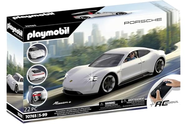 PLAYMOBIL Porsche 70765 Porsche Mission E, With Remote Control and Light Effects, For Children Ages 5+