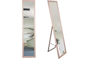 BD ART Espejo de Pie Moderno 36 x 156 cm, Marco de Madera MDF, Color Rosa