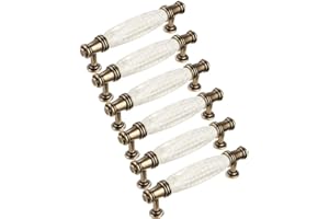 BANGGO 10x Maniglia a Forma di Fiocco, Stile Vintage, Maniglia a T per Porta della Cucina, armadietto, cassetto, Camera da Letto, Maniglie in Ceramica e Lega di Zinco, Centro Fori 110mm, Lunghezza 138mm